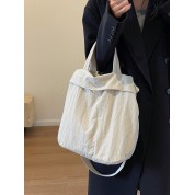 Large Zipper Leather Tote Bag