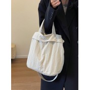 Large Zipper Leather Tote Bag