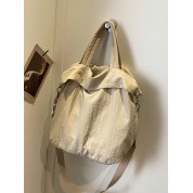 Large Zipper Leather Tote Bag