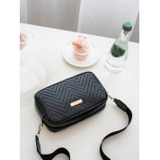 Black Leather Crossbody Shoulder Bag