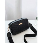 Black Leather Crossbody Shoulder Bag