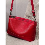 Leather Tote Bag With Zipper And Compartments