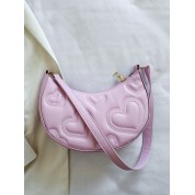 Baby Pink Leather Shoulder Bag