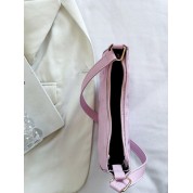 Baby Pink Leather Shoulder Bag