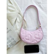 Baby Pink Leather Shoulder Bag