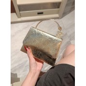 Gold Metallic Clutch Evening Bag