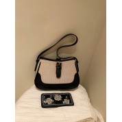 Faux Leather Square Shoulder Bag