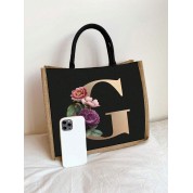 Black And Rose Gold Tote Bag