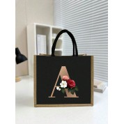 Black And Rose Gold Tote Bag