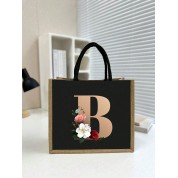 Black And Rose Gold Tote Bag