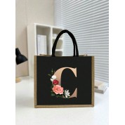 Black And Rose Gold Tote Bag