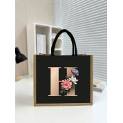 Black And Rose Gold Tote Bag