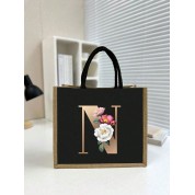 Black And Rose Gold Tote Bag