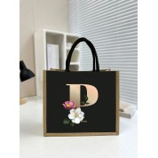 Black And Rose Gold Tote Bag