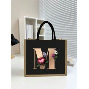 Black And Rose Gold Tote Bag