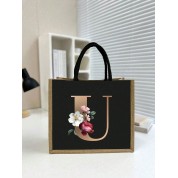 Black And Rose Gold Tote Bag