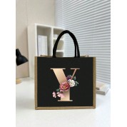 Black And Rose Gold Tote Bag