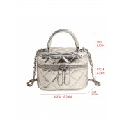 Designer Leather Chain Crossbody Bag