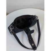 Black Faux Suede Crossbody Bag