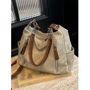 Faux Leather Tote Handbag Shoulder Bag