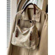 Faux Leather Tote Handbag Shoulder Bag