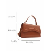 Brown Leather Bag With Shoulder Strap