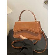 Brown Leather Bag With Shoulder Strap