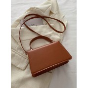 Brown Leather Bag With Shoulder Strap