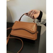 Brown Leather Bag With Shoulder Strap