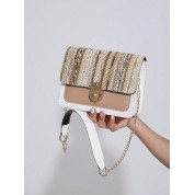 Black Shoulder Bag With Chain