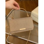 Gold Evening Bag With Chain