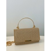 Gold Evening Bag With Chain