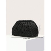 Black Ruched Coach Shoulder Bag