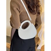 Round Mini Shoulder Bag Black