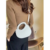 Round Mini Shoulder Bag Black