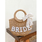 Straw Woven Bag For Christmas Gift