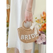 Straw Woven Bag For Christmas Gift