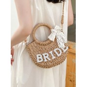 Straw Woven Bag For Christmas Gift