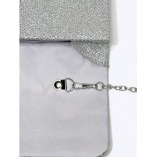 Large Silver Clutch Evening Bag