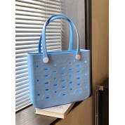 Blue And Brown Tote Bag