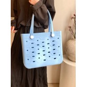 Blue And Brown Tote Bag