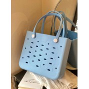 Blue And Brown Tote Bag