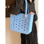 Blue And Brown Tote Bag