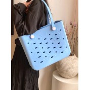 Blue And Brown Tote Bag