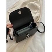 Black Leather Mini Shoulder Bag