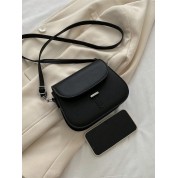 Black Leather Mini Shoulder Bag