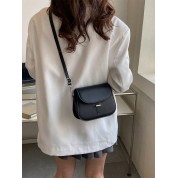 Black Leather Mini Shoulder Bag