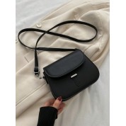 Black Leather Mini Shoulder Bag