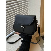 Black Leather Mini Shoulder Bag