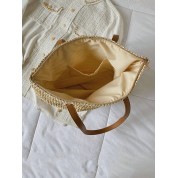 Straw Woven Beach Tote Bag